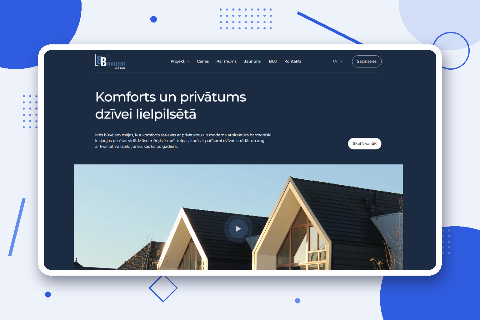 Brauer Būve — būvniecības uzņēmuma mājaslapa