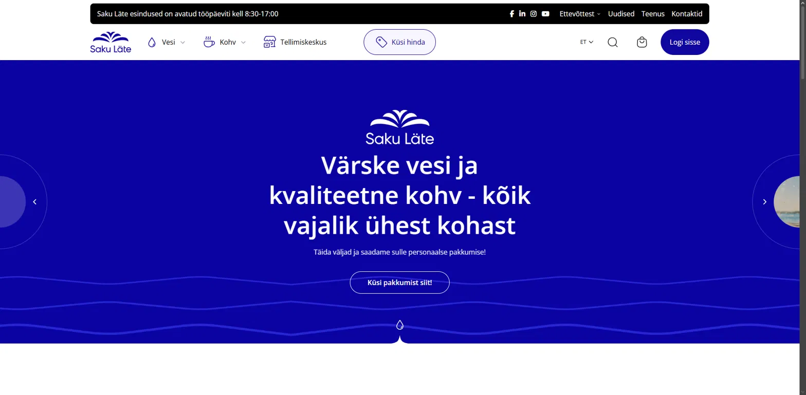 Saku Läte — e-veikala dizaina izstrāde un programmēšana Laravel platformā